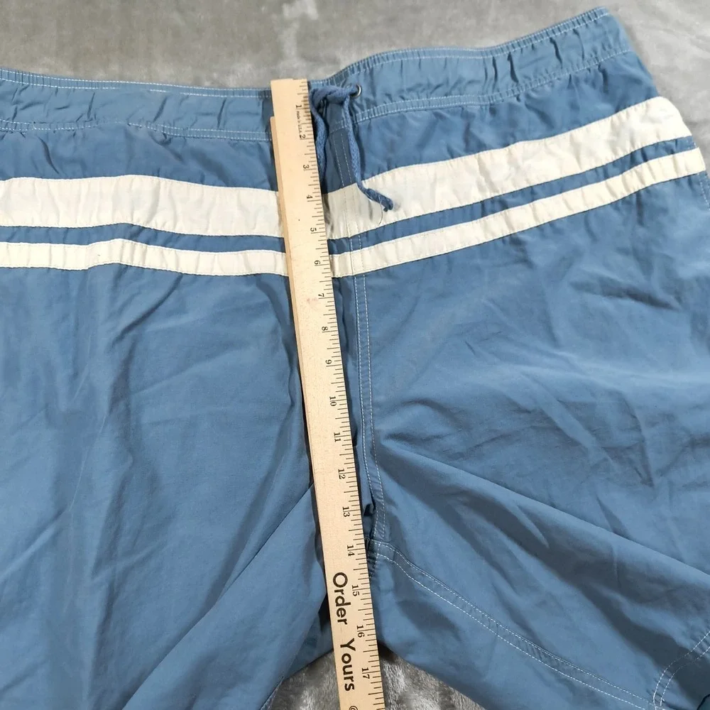 Polo Ralph Lauren Swim Trunks Men XXL Blue Striped Nautical Crest Maritime Lined